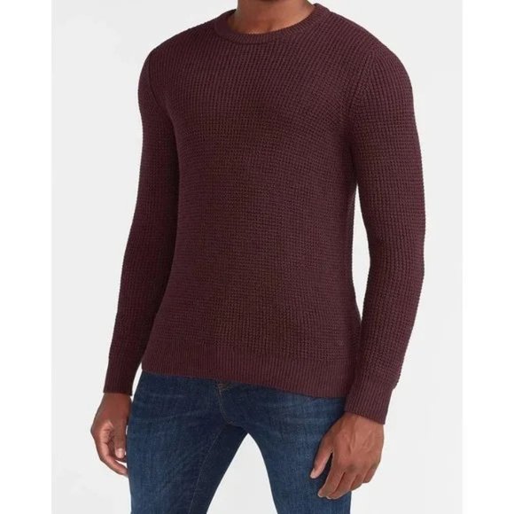 Express | Sweaters | Express Waffle Knit Crew Neck Sweater S | Poshmark